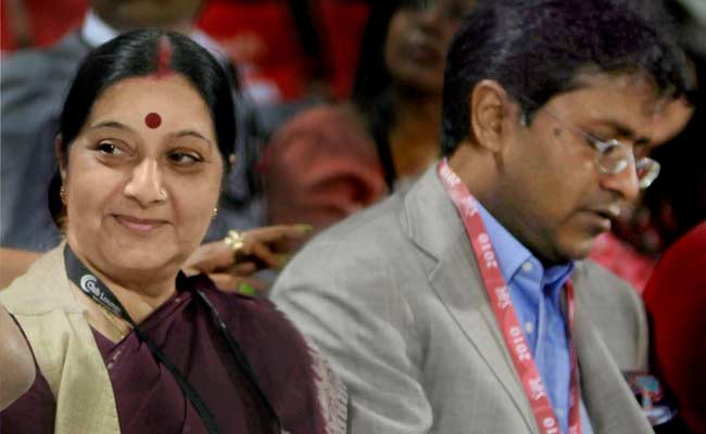 Sushma Swaraj and Lalit Modi