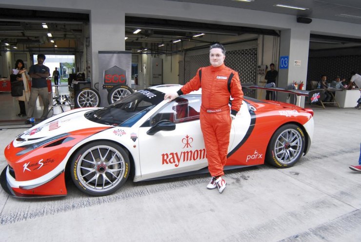 Gautam Singhania with his Ferrari