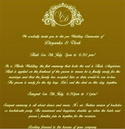 Divyanka And Vivek’s Wedding Card Leaked