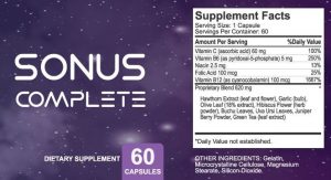 Sonus Complete Ingredients